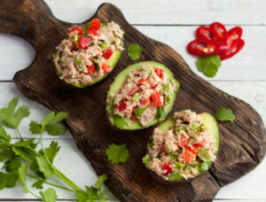 RECIPE: Tuna-Stuffed Avocados with Corn Salsa