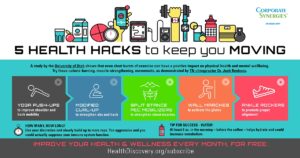 INFOGRAPHIC: 5 Health Hacks to Keep You Moving | HealthDiscovery.org