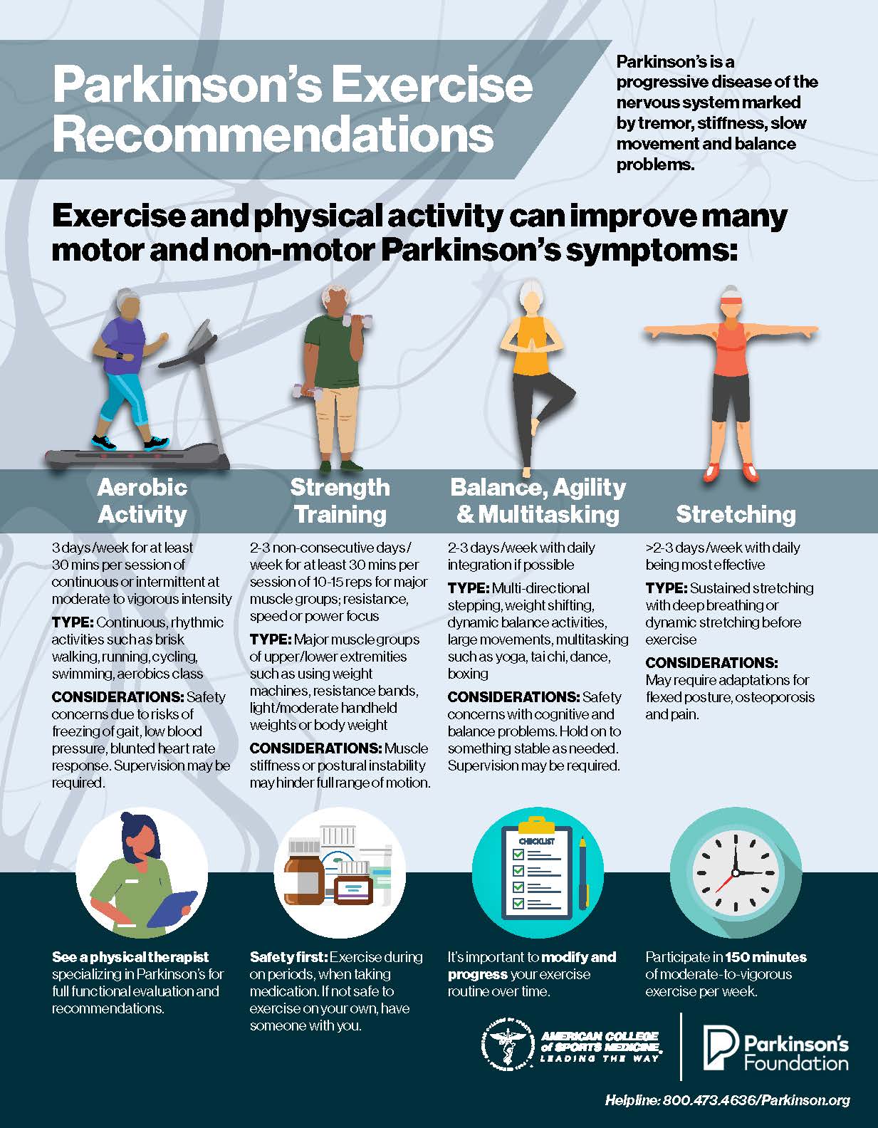 Infographic Stay Active With Parkinsons Exercises