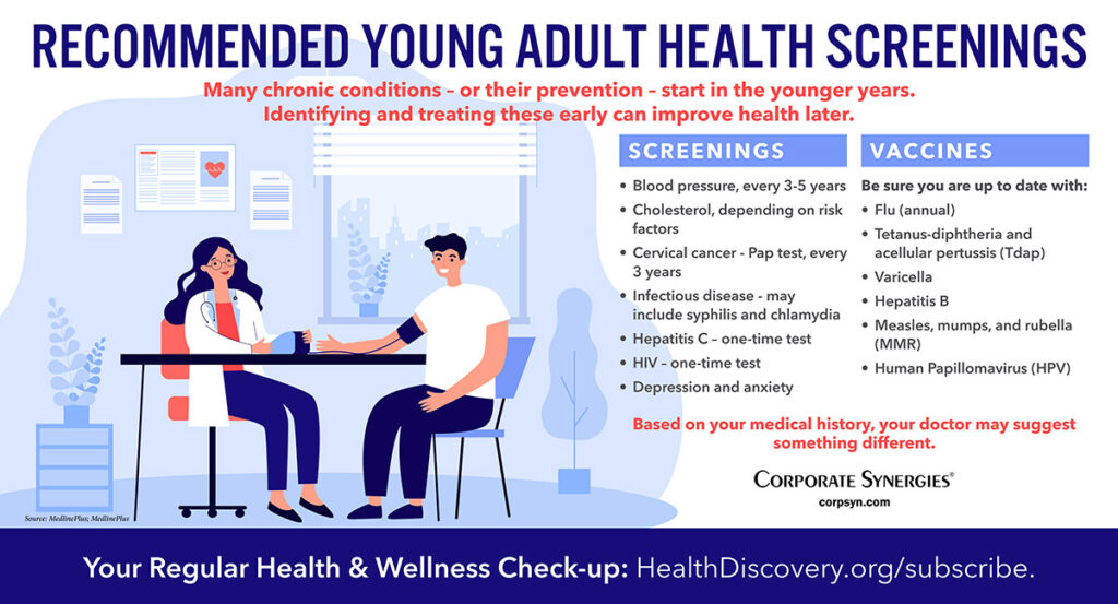 To help improve health at every age, get these young adult health screenings | HealthDiscovery.org