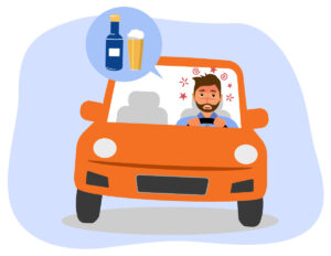 A man drives his car erratically after holiday drinking| HealthDiscovery.org