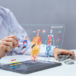 Doctor analyzes body systems on virtual screen for emerging health trends | Corporate Synergies