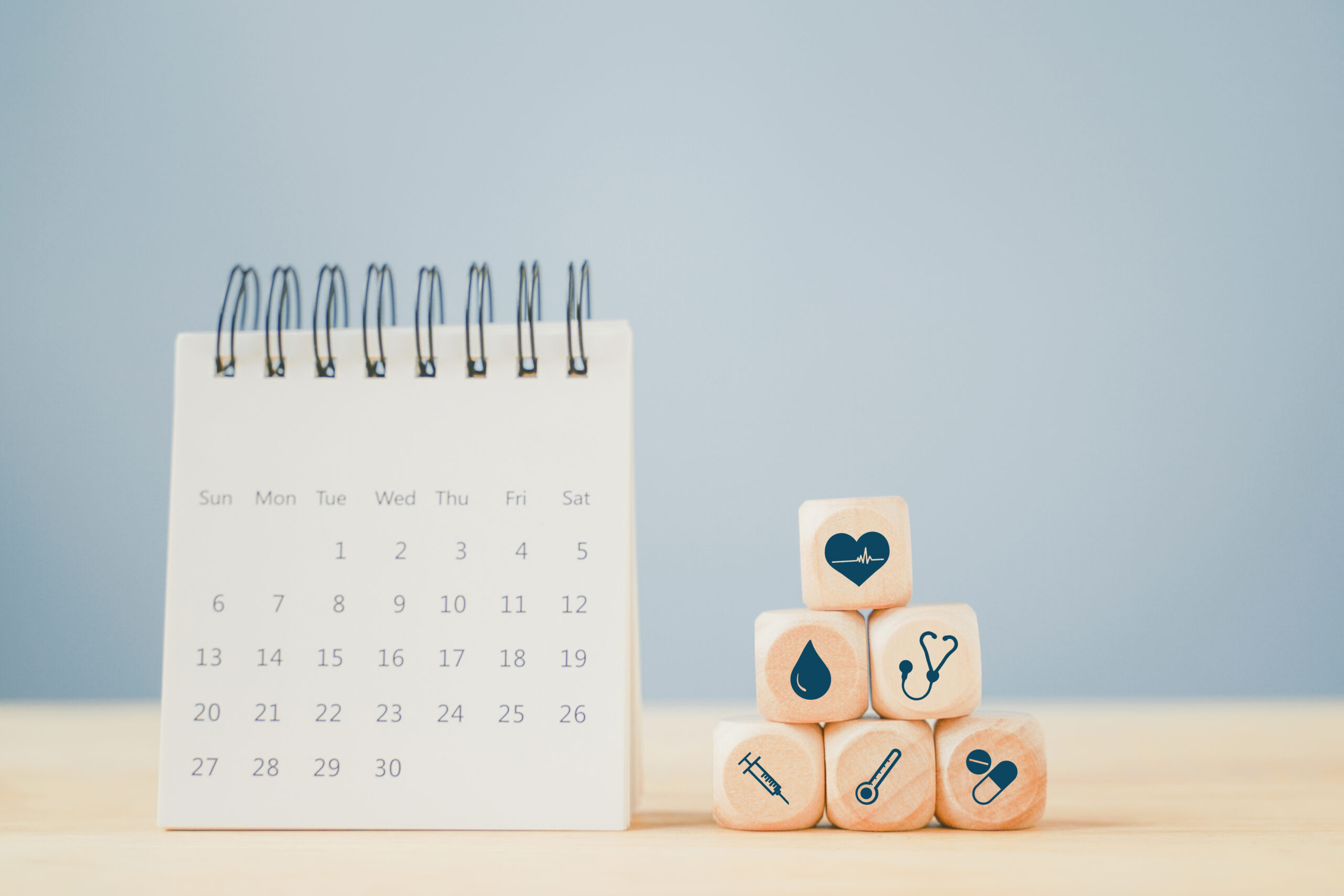 calendar with self-care blocks for how employers can help prevent workplace burnout | Corporate Synergies