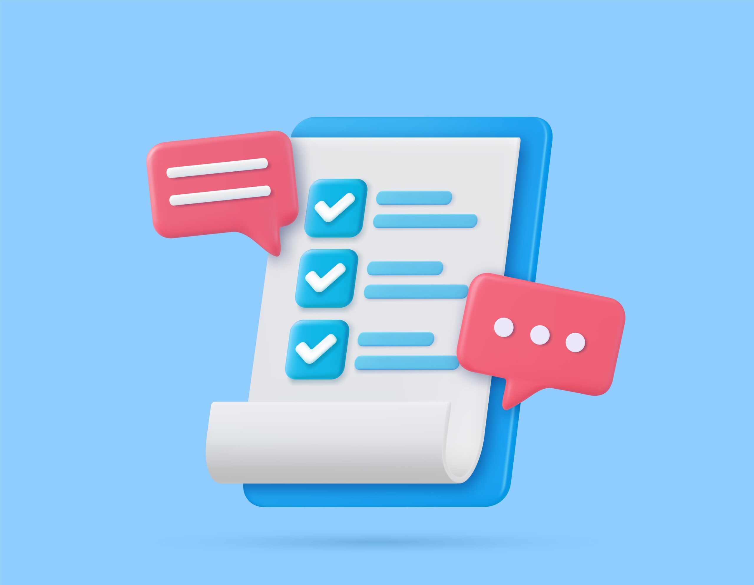 3D burnout quiz checklist on clipboard | Corporate Synergies