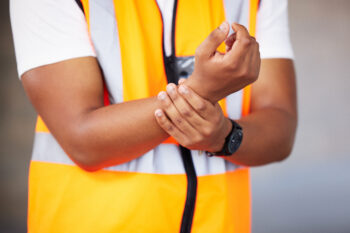 worker with workplace injury pain in his wrist | Corporate Synergies